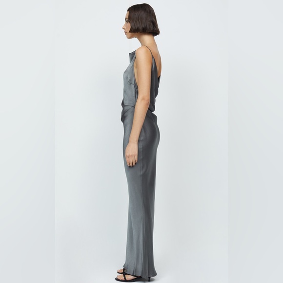Bec + Bridge Celestial Cowlneck Maxi Dress in Gun Metal - Picture 4 of 7